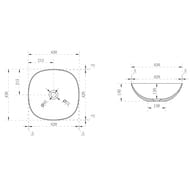   ABBER Kristall 430x430x155 ,  AT2806Onyx