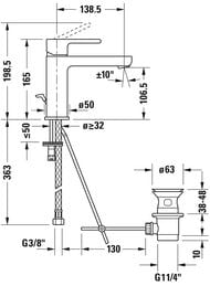 # Duravit B.2      ,  139,  B21020001010