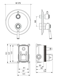 ��������� ��� �����/���� Aquatek ������� AQ1546MB ������������, 2 ������, �������������, ������ ���
