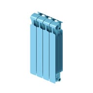 Радиатор биметаллический RIFAR Monolit 500 (577х320х100) 4 секций, 764Вт, пастельно-синий