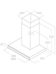 ������� ELICA Adele @ IXBL/A/60 LED, 598�457��, 770 �3/�, 277 ��, ����/����.������ PRF0199700