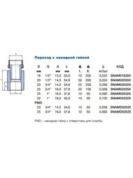 Муфта Ekoplastik 20х1/2"В, с накидной гайкой, для полипропиленовых труб, серая,  SNAM02020X — изображение 2