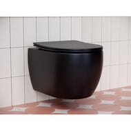 %Унитаз подвесной Ceramicanova Play 370х490х340 безободковый, сиденье, крепеж, черный CN3001MB