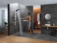 Душевая система Hansgrohe Rainfinity Showerpipe 360 1jet скрытый монтаж белый матовый 26842700