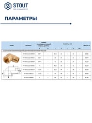 Угол STOUT 1/2"ВН, никель, арт.SFT-0012-000012