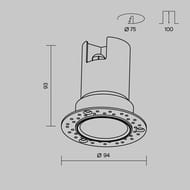 ���������� ���������� Maytoni Grit (����) O501DL-L10W3K, 3000� 10�� IP 65, �����