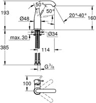  Grohe Essence 23463001  , , M-Size,  U-