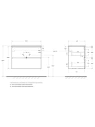    BelBagno UNO 800x455x608 , 2 ,   UNO-800-2C-SO-O