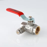 Кран дренажный со спускником 1/2"ВВ VALTEC BASE красная ручка VT.245.N.04