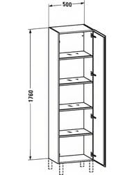 ����� Duravit L-Cube 500�1760�363 ���������, 4 �����, ����� ������, ������ ������� LC1181R4949