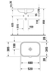 ���������� ����. ����� DURAVIT HAPPY D.2 480�345�170 � ���������, ��������� 0457480000