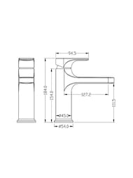 Смеситель Boheme Spectre 451-NB для раковины, на 1 отверстие, однозахватный, никель браш