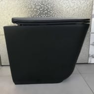 Унитаз приставной Kerasan Tribeca 511831 550х360х430 безобод., гор. выпуск, без сиденья, черный мат
