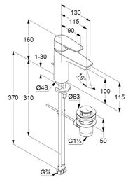 ��������� KLUDI PURE&SOLID ��� ����������� 100, �������������, ������ ������ 342900575