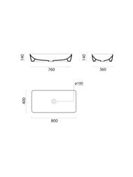 �������� ��������� GSI Nubes 800�400�140 ��� ��������, ��� ���. ��� ���������, Creta Matte 904008