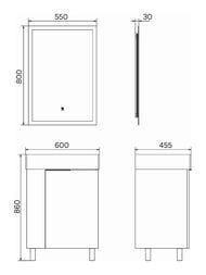 ����� COMFORTY ����-60� (600�860�455) ���������,� ���������, ����� ������ 00-00019247