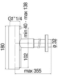 Сифон NOBILI для умывальника, без выпуска, G1 1/4" х 32, красное золото AV00107/10RCP — изображение 2