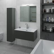 Тумба под раковину La Fenice TERRA Grigio 80 см (740х450х352) серая матовая FNC-01-TER-G-80