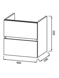 ����� ��� ���������� Jacob Delafon Tolbiac 483�390�520 EB1378-J5 ���������, 2 �����,  �����