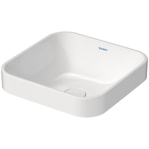 Раковина DURAVIT HAPPY D.2 PLUS 400х400 шлифованная, накладная, без перелива, белая 2359400000