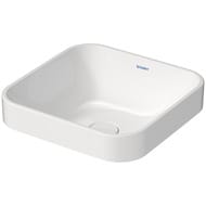 Раковина DURAVIT HAPPY D.2 PLUS 400х400 шлифованная, накладная, без перелива, белая 2359400000