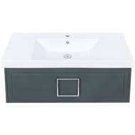 Тумба под раковину La Fenice Cubo Grigio 100 см (976х469х350) серая матовая FNC-01-CUB-G-100