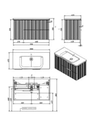 ����� ��� �������� Caprigo RAIN-Smalty 100 (976�446�550) 2 �����, 1 ����� �� 36515Leml-020.000.00.05