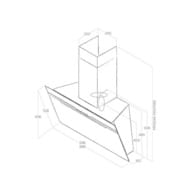 ������� ELICA Majestic NO DRIP BL/A/90 LED, 900�365 ��, 1200 �3/�, 207 ��, ����./������ PRF0147732