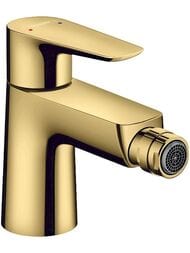 Смеситель Hansgrohe Talis E 71720990 для биде со сливным гарнитуром, однорычажный, полир.золото — миниатюра 1