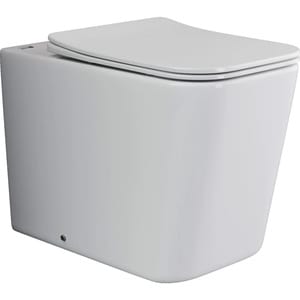 Унитаз приставной Ceramicanova Cubic 400х345х560 безободковый, сиденье микролифт, белый CN1809
