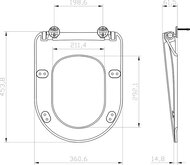 Сиденье для унитаза RAVAK UNI CHROME Flat микролифт, черное
