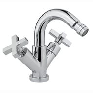 Смеситель для биде Nicolazzi Elica 2237CR87 двухзахватный, донный клапан, цвет: хром