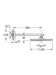 ������� ��� Grohe Rainshower Allure 26054000 �������, 230�230 ��, 1 ����� �����, ���������, ����