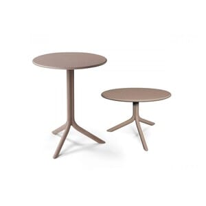 Стол NARDI Step (60,5x60,5x76,5) круглый, двухпозиционный, бежевый (тортора)