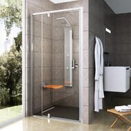 Душевая дверь RAVAK PIVOT PDOP2-100 (961-1011х1900) распашная, стекло, белый/хром+Transparent