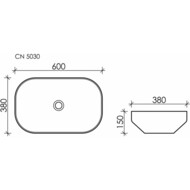 �������� ��������� Ceramicanova Aura 600�380�150 �������������, ��� ��������, ����� CN5030