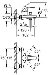  Grohe BauCurve 23599000   , , 