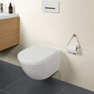 Унитаз подвесной Villeroy & Boch Subway 3.0 4670T0RW (370х560х360) безободковый, цвет Stone White