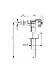 Клапан для унитаза ALCAPLAST A15 1/2" боковая подводка — изображение 2