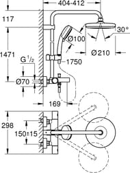  Grohe Tempesta Cosmopolitan 26223001 ,    , : 