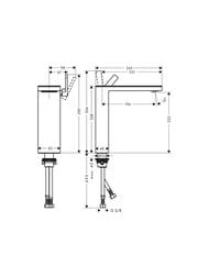 Смеситель Axor MyEdition для раковины, без панели, шлифованный черный хром 47022340 — изображение 2