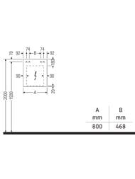 �������-���� Duravit Ketho 800�750�180 � ����������, 2 �����, ����� ������ KT753102222