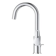 Смеситель Grohe BauLoop 23763001 для умывальника однорычажный, сливной гарнитур,  L-Size, хром