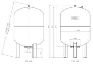 Гидроаккумулятор системы водоснабжения Reflex DE 100 (835х480) 100л, 1", 19кг