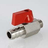 Кран дренажный VALTEC 14х1/4"Н со штуцером, красная рукоятка VT.435.N.02