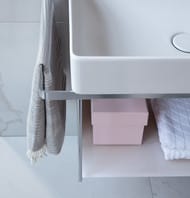 Полка стеклянная для консоли Duravit DuraSquare 420х264 абрикосовый жемчуг 0099668600