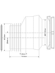 ���������� ��� WC McAlpine MACFIT �������� 20��, 4"/110�� � ��������, L116��, ����� WC-MAC4