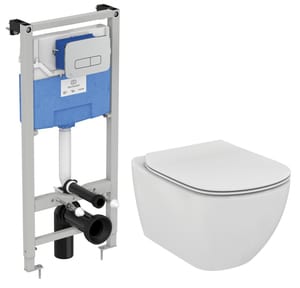 Инсталляция Ideal Standard ProSys 120P кл хром + Унитаз TESI AquaBlade + сиденье микролифт P386801