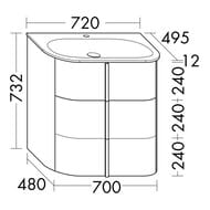 ����� � ��������� Burgbad Lavo 2.0 720�732�495 ���������, 3 �����, ��� ������� SFZQ072F5051G0227