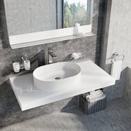 Умывальник RAVAK CERAMIC 550 O SLIM (550х370х120) тонкостенный, без перелива, белый